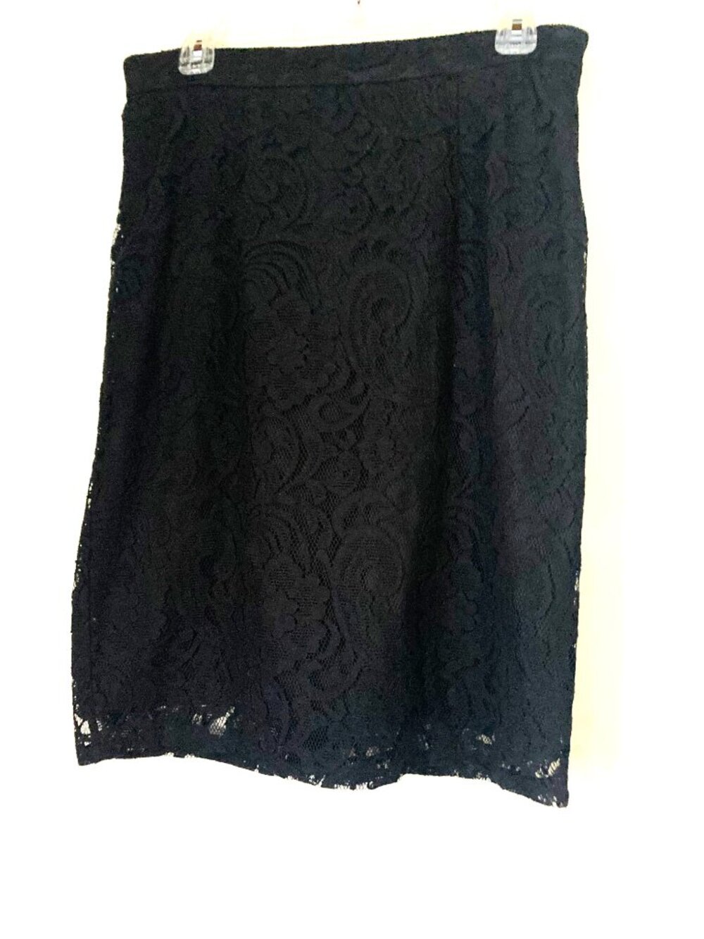 Chico's Black Skirt Classic Tweed Fringe Size 1